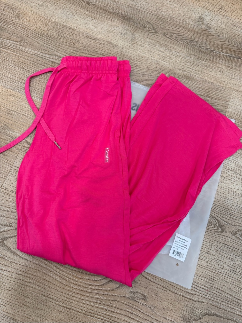 Comfort Wide-Leg Lounge Pants in Hot Pink
